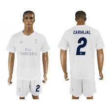 Real Madrid #2 Carvajal Marine Environmental Protection Home Soccer Club Jersey