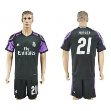 Real Madrid #21 Morata Sec Away Soccer Club Jersey