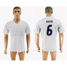 Real Madrid #6 Nacho Marine Environmental Protection Home Soccer Club Jersey