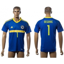Bosnia Herzegovina #1 Begovic Home Soccer Country Jersey