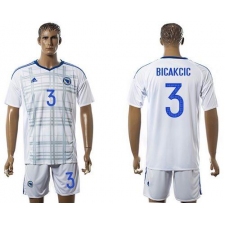 Bosnia Herzegovina #3 Bicakcic Away Soccer Country Jersey