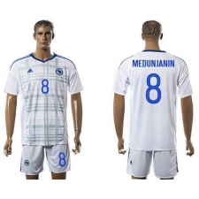 Bosnia Herzegovina #8 Medunjanin Away Soccer Country Jersey