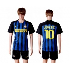 Inter Milan #10 Jovetic Home Soccer Club Jersey
