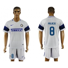 Inter Milan #8 Palacio White Away Soccer Club Jersey