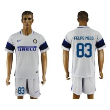 Inter Milan #83 Felipe Melo White Away Soccer Club Jersey