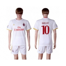 AC Milan #10 Gullit Away Soccer Club Jersey