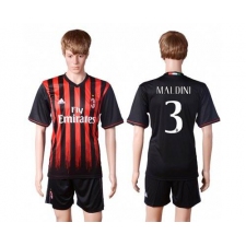 AC Milan #3 Maldini Home Soccer Club Jersey