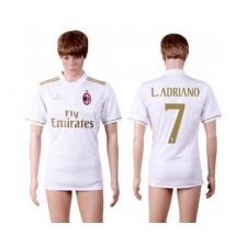 AC Milan #7 L.Adriano Away Soccer Club Jersey