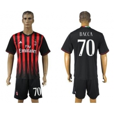 AC Milan #70 Bacca Home Soccer Club Jersey