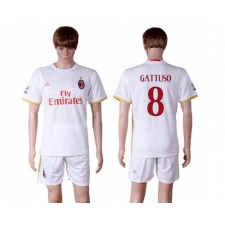 AC Milan #8 Gattuso Away Soccer Club Jersey