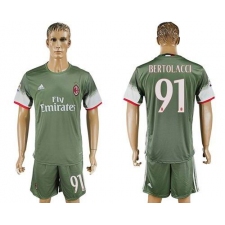 AC Milan #91 Bertolacci Sec Away Soccer Club Jersey
