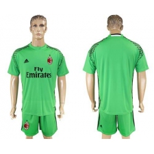 AC Milan Blank Green Goalkeeper Soccer Club Jersey