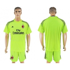 AC Milan Blank Shiny Green Goalkeeper Soccer Club Jersey