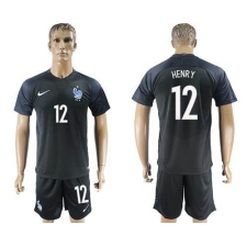 France #12 Henry Away Soccer Country Jersey