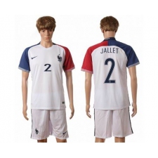 France #2 Jallet Away Soccer Country Jersey