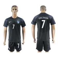 France #7 Griezmann Away Soccer Country Jersey