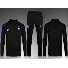 France Black Soccer Suit