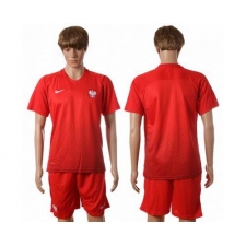 Poland Blank Red Away Soccer Country Jersey