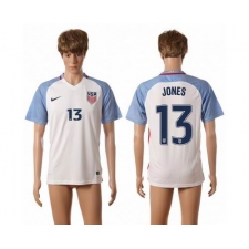 USA #13 Jones Home Soccer Country Jersey