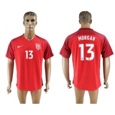 USA #13 Morgan Away Soccer Country Jersey