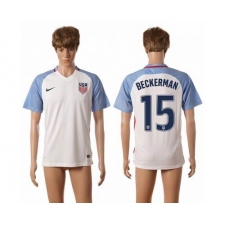 USA #15 Beckerman Home Soccer Country Jersey