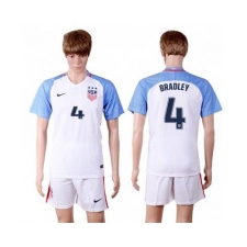 USA #4 Bradley Home(Three Star) Soccer Country Jersey