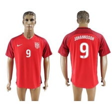 USA #9 Johannsson Away Soccer Country Jersey