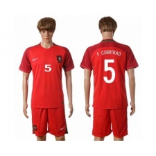Portugal #5 F.Coentrao Home Soccer Country Jersey