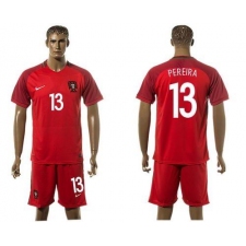 Portugal #13 Pereira Home Soccer Country Jersey