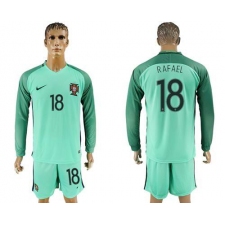 Portugal #18 Rafael Away Long Sleeves Soccer Country Jersey