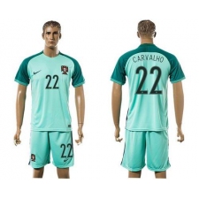 Portugal #22 Carvalho Away Soccer Country Jersey