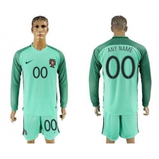Portugal Personalized Away Long Sleeves Soccer Country Jersey