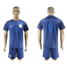 England #9 Kane Away Soccer Country Jersey