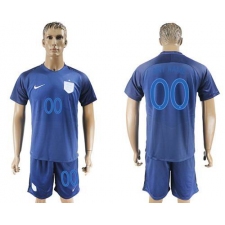 England Personalized Away Soccer Country Jersey