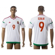 Hungary #9 Szalai Away Soccer Country Jersey