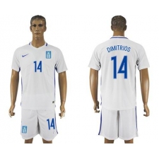 Greece #14 Dimitrios Home Soccer Country Jersey