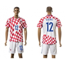 Croatia #12 Kalinic Home Soccer Country Jersey