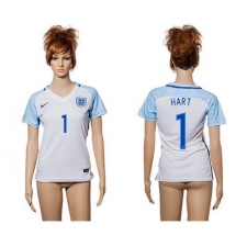 Women's England #1 Hart Home Soccer Country Jersey