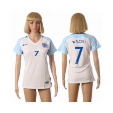 Women's England #7 Walcott Home Soccer Country Jersey