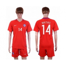 Chile #14 Matias Home Soccer Country Jersey