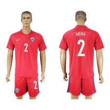 Chile #2 Mena Home Soccer Country Jersey