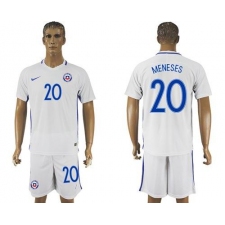 Chile #20 Meneses Away Soccer Country Jersey
