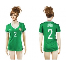 Women's Mexico #2 I.Saboi Home Soccer Country Jersey