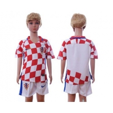 Croatia Blank Home Kid Soccer Country Jersey