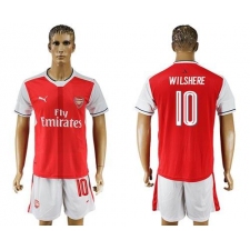 Arsenal #10 Wilshere Champions League Home Soccer Club Jersey