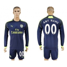 Arsenal Personalized Sec Away Long Sleeves Soccer Club Jersey