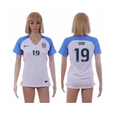 Women's USA #19 Zusi Home Soccer Country Jersey