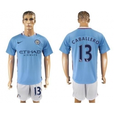 Manchester City #13 Caballero Home Soccer Club Jersey