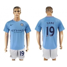 Manchester City #19 Sane Home Soccer Club Jersey