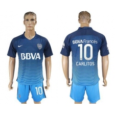 Boca Juniors #10 Carlitos Sec Away Soccer Club Jersey